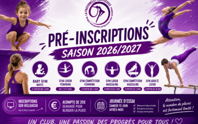 Inscriptions saison 2026/2027
